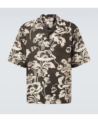 Commas - Floral Linen Bowling Shirt - Lyst