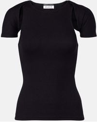 Alaïa - Layered Ribbed-Knit Jersey Top - Lyst