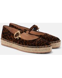Gianvito Rossi - Leopard-Print Suede Espadrilles - Lyst