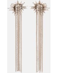McQueen - Sunflower Embellished Drop Earrings - Lyst