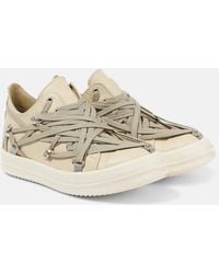 Rick Owens - Hollywood Megalace Suede Sneakers - Lyst