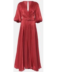 Costarellos - Midikleid Brennie Lurex Aus Georgette - Lyst