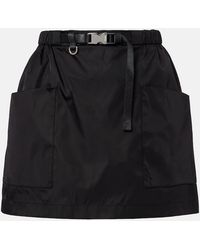 Prada - Minifalda De Re-Nylon Con Cinturon - Lyst