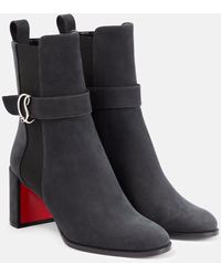Christian Louboutin - Cl Chelsea Booty Suede Ankle Boots - Lyst
