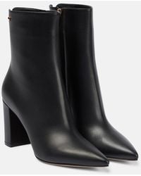 Gianvito Rossi - Piper 85 Leather Ankle Boots - Lyst