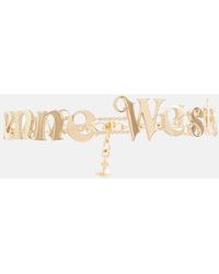 Vivienne Westwood - Raimunda Branded-lettering Brass Choker - Lyst