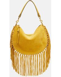 Isabel Marant - Oskan Fringed Suede Shoulder Bag - Lyst