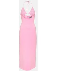 David Koma - Crystal-Embellished Cutout Midi Dress - Lyst