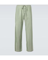 Bode - Sylvan Striped Silk Straight Pants - Lyst