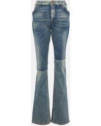 Balmain - Mid-Rise Bootcut Jeans - Lyst