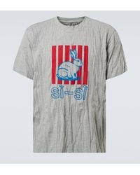 Bottega Veneta - Printed Cotton-Blend Jersey T-Shirt - Lyst