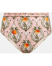 Agua Bendita - Nopal Lunar Embroidered Bikini Bottoms - Lyst