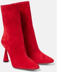 Aquazzura - Ankle Boots Amore 95 Aus Veloursleder - Lyst