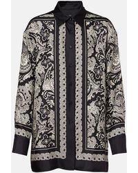 Nili Lotan - Alfie Paisley Silk Twill Shirt - Lyst