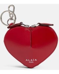 ★ALAIA★ ブラック ミニ Le Coeur コインポーチ Le Cœur Mini leather coin purse in black - Alaia | Mytheresa