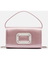 Roger Vivier - Pilgrim Micro Embellished Satin Vanity Bag - Lyst
