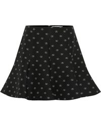 Valentino Minifalda de lana y seda - Negro