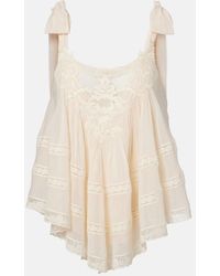 Zimmermann - Awaken Lace-Trimmed Cotton And Silk Top - Lyst