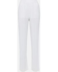 Stella McCartney - Pleated Knit Straight Pants - Lyst