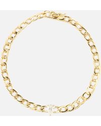 Anita Ko - 18kt Gold Chain Bracelet With Diamond - Lyst