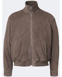 FRAME - Suede Blouson Jacket - Lyst