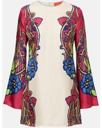 La DoubleJ - Lemuria Placee Silk Satin Minidress - Lyst