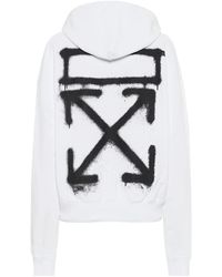 Off-White c/o Virgil Abloh Felpa in cotone con cappuccio - Bianco