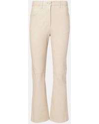 JOSEPH - Pantalon Slim Raccourci Duke En Cuir - Lyst
