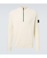 Stone Island - Compass Cotton Half-Zip Sweater - Lyst