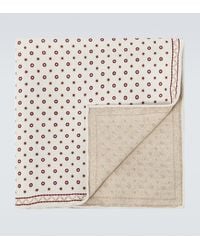 Brunello Cucinelli - Printed Silk Pocket Square - Lyst