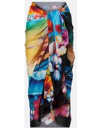 Dolce & Gabbana - Floral Cotton Beach Cover-Up - Lyst