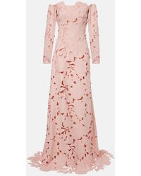 Costarellos - Kasia Floral Off-Shoulder Lace Gown - Lyst