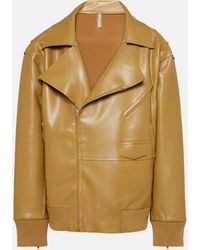 Norma Kamali - Oversized Faux Leather Jacket - Lyst