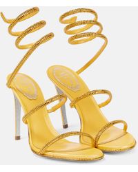 Rene Caovilla - Cleo Embellished Leather Sandals - Lyst