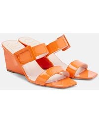 Roger Vivier - Belle Vivier 60 Patent Leather Wedge Mules - Lyst