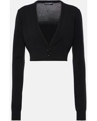 Dolce & Gabbana - Cropped Virgin Wool Cardigan - Lyst