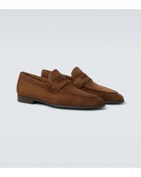 Magnanni - Diezma Ii Suede Penny Loafers - Lyst