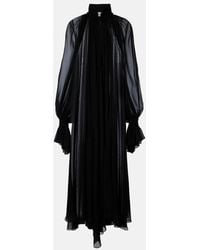 KHAITE - Edgar Semi-Sheer Silk Tulle Midi Dress - Lyst
