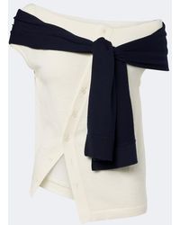 JW Anderson - Layered Off-Shoulder Wool Top - Lyst