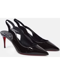 Christian Louboutin - Pumps slingback Hot Chick Sling in vernice - Lyst