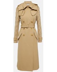 Chloé - Trench in lana vergine con pizzo - Lyst