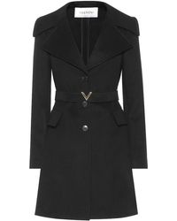 Valentino Cappotto in lana e cashmere - Nero