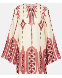 Johanna Ortiz - Vestido Corto De Lino - Lyst