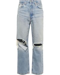 RE/DONE Jeans regular 90s Crop a vita alta - Blu