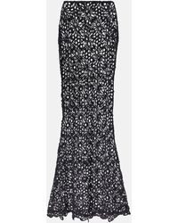 Norma Kamali - Obie Cotton-Blend Crochet Maxi Skirt - Lyst
