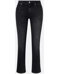 7 For All Mankind - Calie Straight Cropped Mid-Rise Straight Jeans - Lyst