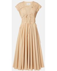 TOVE - Ceres Gathered Cotton Midi Dress - Lyst