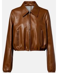 Gucci - Leather Bomber Jacket - Lyst