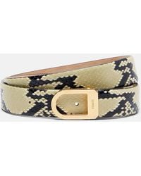 KHAITE - Saddle 30Mm Snake-Effect Leather Belt - Lyst