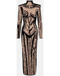 Balmain - Knitted Maxi Dress - Lyst